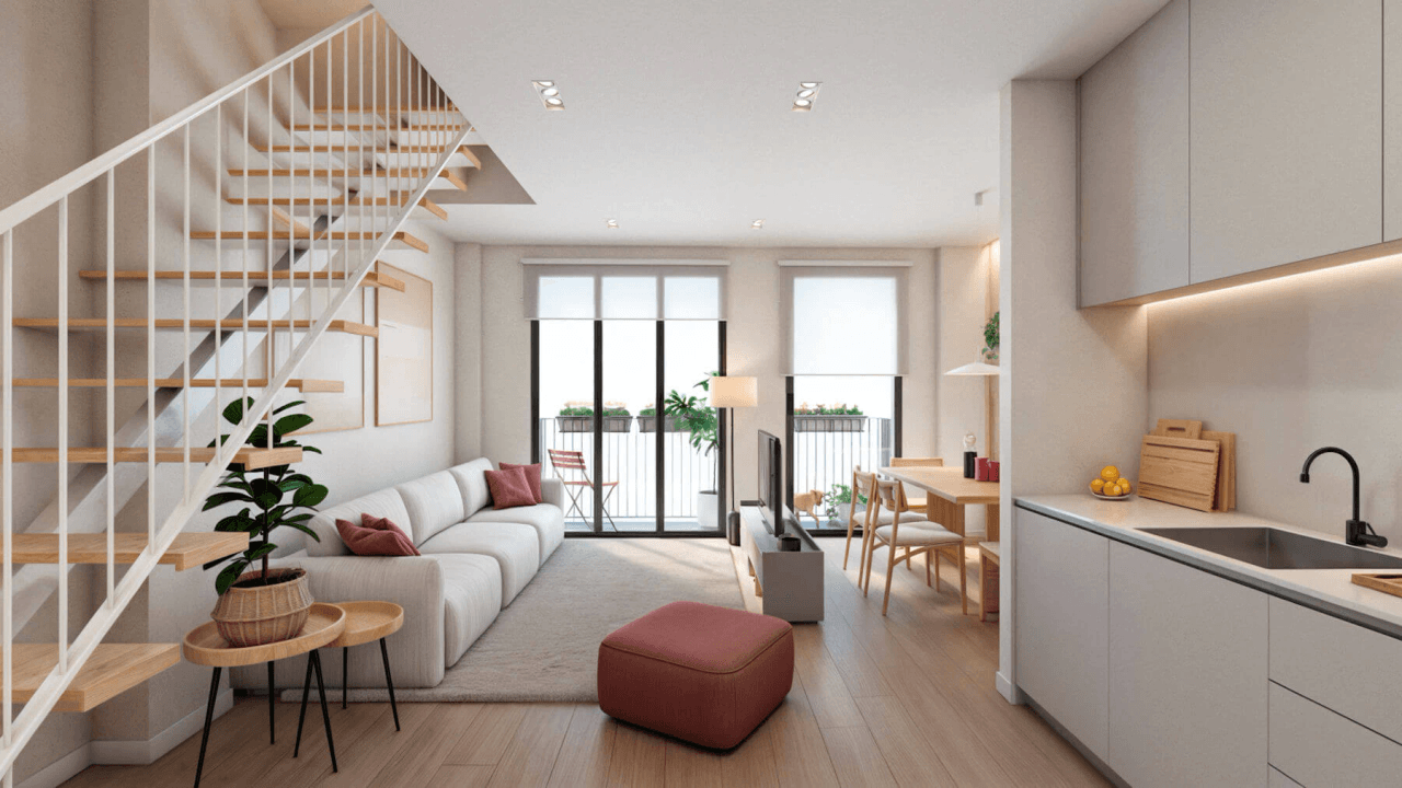 Nieuwe bouw: duplex penthouse met drie slaapkamers en privéterras in El Cabanyal