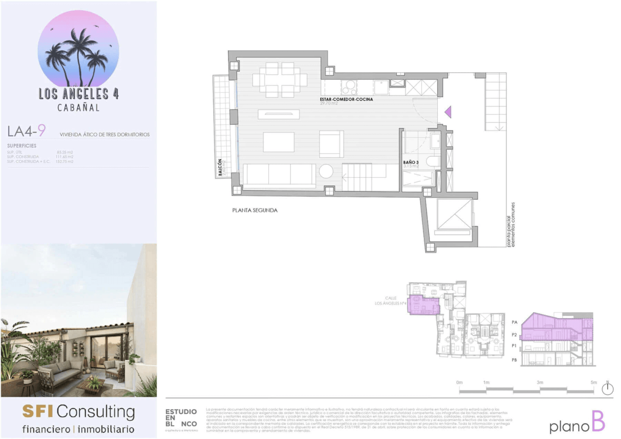 Nieuwe bouw: duplex penthouse met drie slaapkamers en privéterras in El Cabanyal